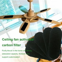 Szbaoan Activated Carbon Fiber Filter for Ceiling Fan Air Purification, Removable Adhesive Backing for Blades, Improves Indoor Air Quality, Reduces Dust Pollen Odors, Easy to Replace