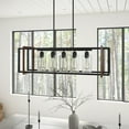 thumbnail image 3 of Aiwen Modern 5 Lights Linear Chandelier Pendant Light Farmhouse Ceiling Lamp, 3 of 10