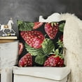 thumbnail image 2 of SHANXI Ripe Berries Food Illustration Black Summer Fruit Pillowcases Sofa 20x20in, 2 of 5