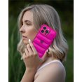 thumbnail image 4 of UTAH-- iPhone 15 Pro Neon Pink Puffer Case, Clear Cushioned Bright Cover with Shockproof Bumper - Flexible and Lightweight Protective Case - Full iPhone and Camera Protection, 4 of 4