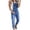 A-Dark Blue1064, variant on Distressed Denim Overalls for Women Bib Cropped Denim Pants Soft Breathable Casual Everyday Wear Jumpsuits