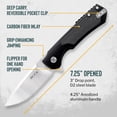 thumbnail image 4 of Buck Knives 714 Stinger Folding Pocket Knife, EDC Knife, 3” Drop Point Blade, Black, 3.95 oz, 4 of 7