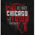 thumbnail image 2 of Chi Town Heart Of America Chicago Unisex Plus Fleece Graphic Hoodie Brisco Brands 2X, 2 of 5