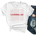 thumbnail image 1 of YourTops T-Shirt Latina AF pour Femmes (US 2TG, 2-Blanc), 1 of 2