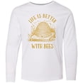 thumbnail image 3 of Inktastic Life's Better With Bees Long Sleeve Youth T-Shirt, 3 of 5