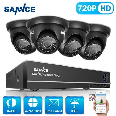 - SANNCE 8CH 1080N HD CCTV System 4pcs 720P Outdoor IR Security Camera 4 Channels video Surveillance DVR kits(0-NO HDD,1-1TB HDD)