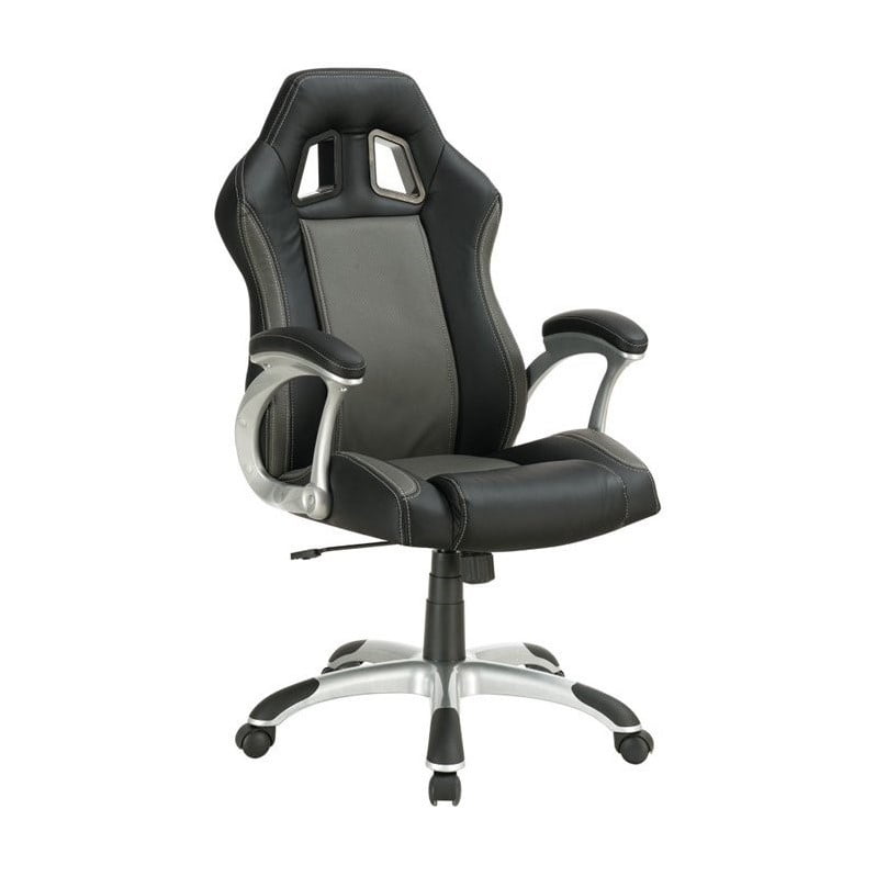 Bowery Hill Air Ventilation Office Chair in Black and Gray