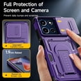 thumbnail image 2 of HCTian for Motorola Moto G Stylus 5G 2025 Case with 2 Pack Screen Protector, Upgrade Slide Camera Cover & Kickstand, Lanyard Strap, Military Grade Shockproof Heavy Duty Robust Bumper Phone Case, 2 of 7