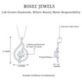 thumbnail image 4 of Rosec Jewels - Lab Grown Diamond Leaf Pendant (EF-VS Quality) - Minimalist Necklace with Chain, 18K White Gold, 4 of 6
