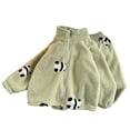 thumbnail image 5 of Amidoa Girls 2 Piece Outfits Fall Winter Clothes Print Fleece Zip Jacket and Casual Pants Kids Clothing Sets Green Size 7-8 Years, 5 of 6