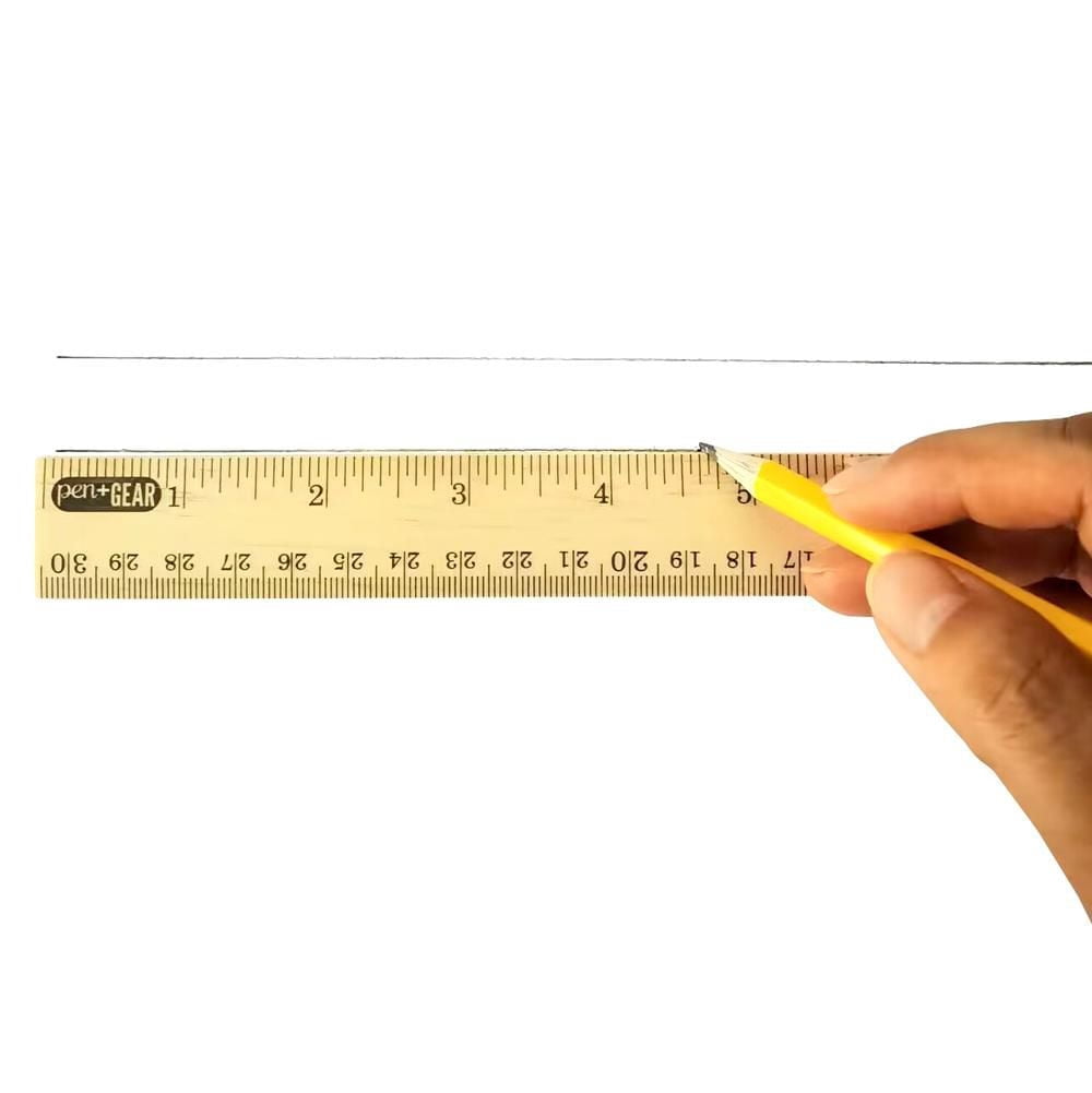 Pen + GEAR Wooden Rulers, 12 Inch (30cm) – Packaged in Printed Polybag | Educational Grade , high-quality hardwood with a smooth, splinter-free surface .