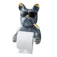 thumbnail image 1 of Escultura de perro para portarrollos de papel higiénico, porta toallas de papel montado, caja de pañuelos gris, 1 of 9