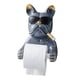 thumbnail image 1 of Escultura de perro para portarrollos de papel higiénico, organizador de papel higiénico gris, 1 of 9