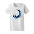 thumbnail image 1 of Watercolor Painting Of Cat Moon Tee Women's -Image by Shutterstock, 1 of 2