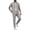 Gray, variant on Mens Summer Waffle Knit Business 2 Piece Set Casual Outfits Button Down Short Sleeve Shirt & Loose Drawstring Pants Textured Striped Tracksuit Walking Suits Big and Tall Size S-3XL White
