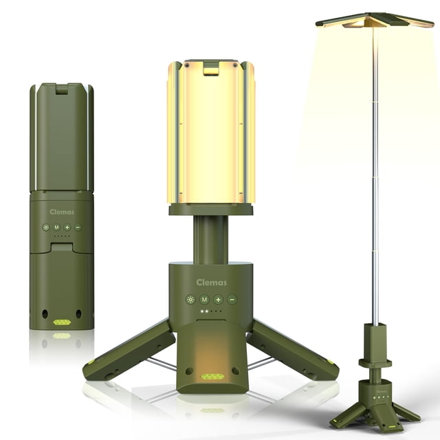 Luces de camping Clemas telescópicas recargables de 14000 mAh y 6000 lm