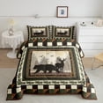 thumbnail image 2 of jejeloiu Safari Deer Bear Bedding Comforter Set,Jungle Animal Twin Comforter Sets,Brown Pine Cone Bedding Set For Teens,Microfiber Bedroom Decor Reversible,2-Piece, 2 of 8