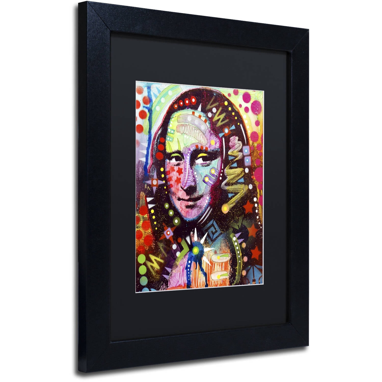 Trademark Fine Art "Mona Lisa" Canvas Art by Dean Russo, Black Matte, Black Frame