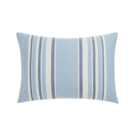 Gap Home Yarn Dyed Variegated Stripe Decorative Oblong Throw Pillow Blue/Navy 20" x 14"