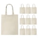 thumbnail image 1 of 10 Uds bolso de lona bolso de mano de gran capacidad Color sólido plegable reutilizable ligero bolso Tomshoo  Beige-C, 1 of 7
