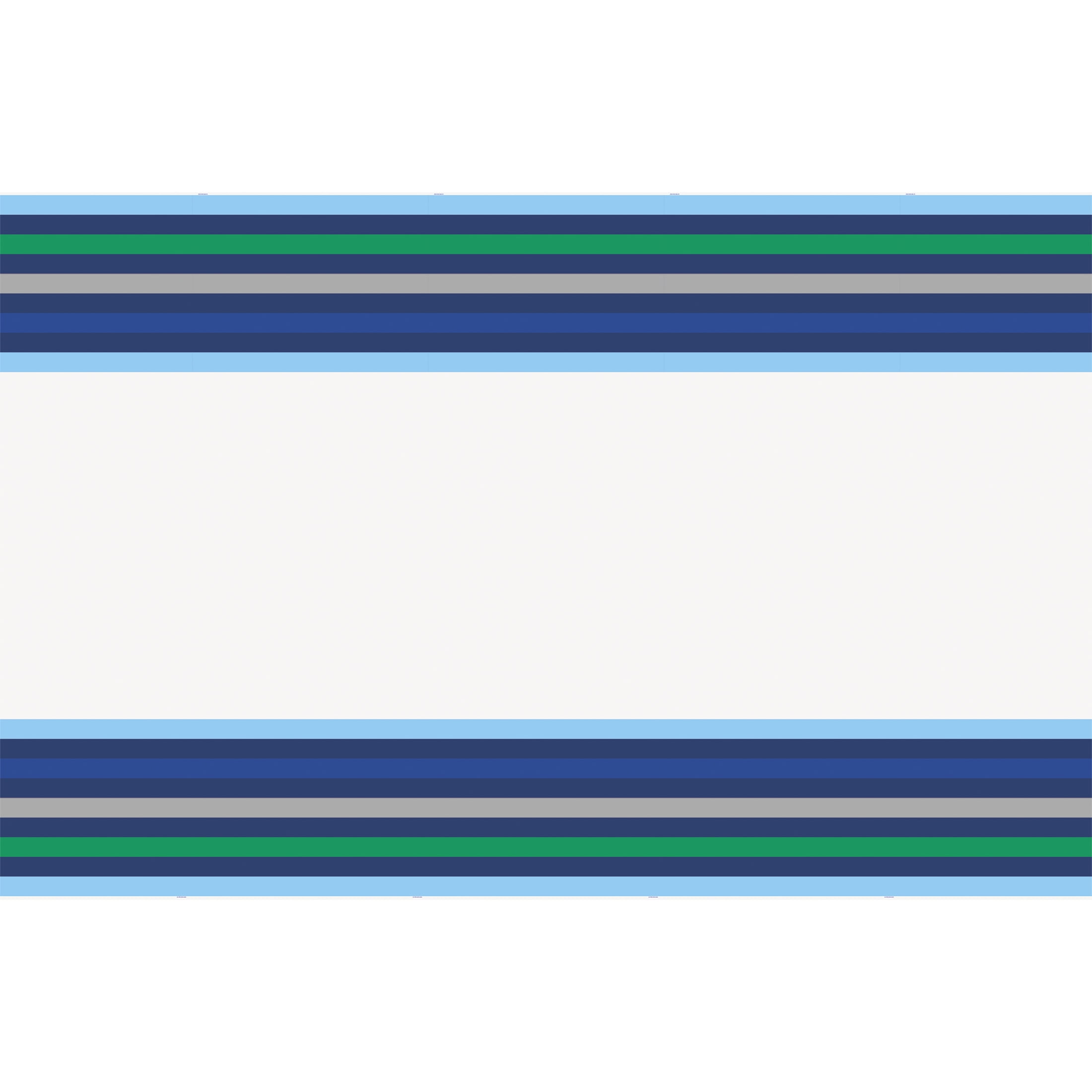 (6 pack) Rectangular 54" x 84" Green/Blue Stripe Table Cover, by Way To Celebrate
