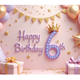 thumbnail image 4 of Yatrandify Glittery Cake Happy Birthday Banner Colorful Balloons Crown Happy Celebration Backdrop for Kids Birthday Party Photo Shoot Event, 4 of 6