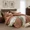 Autumn Leaf, variant on Catami Cationic Dyeing 7-piece Bed in a Bag Comforter Set with Sheets,Olive Green,King