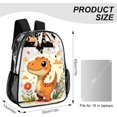 thumbnail image 3 of SKQIT Dinosaur Print Clear Backpack, Heavy Duty PVC Transparent See Through Backpack for Men Women College Work Travel, 3 of 8