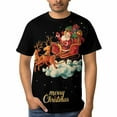 thumbnail image 3 of Men's Christmas T Shirt, 3D All Over Print Santa Claus Graphic Tee, Funny Holiday Short Sleeve Crew Neck Top for Men, Soft Stretchy 88% Polyester 12% Spandex, S-4XL, 3 of 7