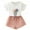 White, variant on Mercatoo Girls Short Sleeves Flower T Shirt+Bowknot Shorts Outfit Toddler Baby Girls Summer Casual Clothes Set 2 to 7 Years