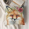 thumbnail image 3 of SHANXI Welcome Cute Fox Throw Pillow Cover ,Autumn Fox Halloween Buffalo Check Plaid Autumn Harvest Thanksgiving Holiday Decor for Home 22x22in, 3 of 5