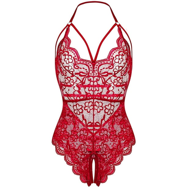 Women Lingerie One Piece Lace Bodysuit Sexy Teddy Babydoll