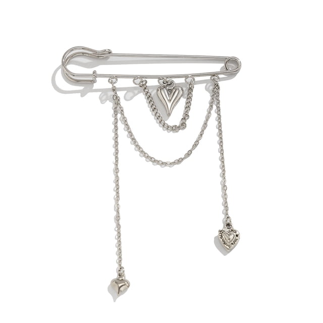 Broche de seguridad con cadena de eslabones y borlas, para suéter, chal, lazo decorativo de perlas de imitación, para mujeres, niñas, ropa, vestidos y pantalones.