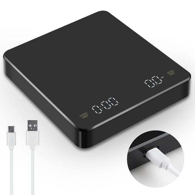 Built-in battery charging Electronic Scale Built-in Auto Timer Pour Over Espresso Smart Coffee Scale Kitchen Scales 3kg 0.1g Gao Jinjia LED