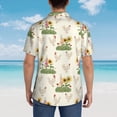 thumbnail image 5 of Haiem Flowers And Hens Printed Hawaiian Shirt for Men - Men’s Casual Beach Summer Shirts - Stretch Fabric with Modern Fit-3X-Large, 5 of 7