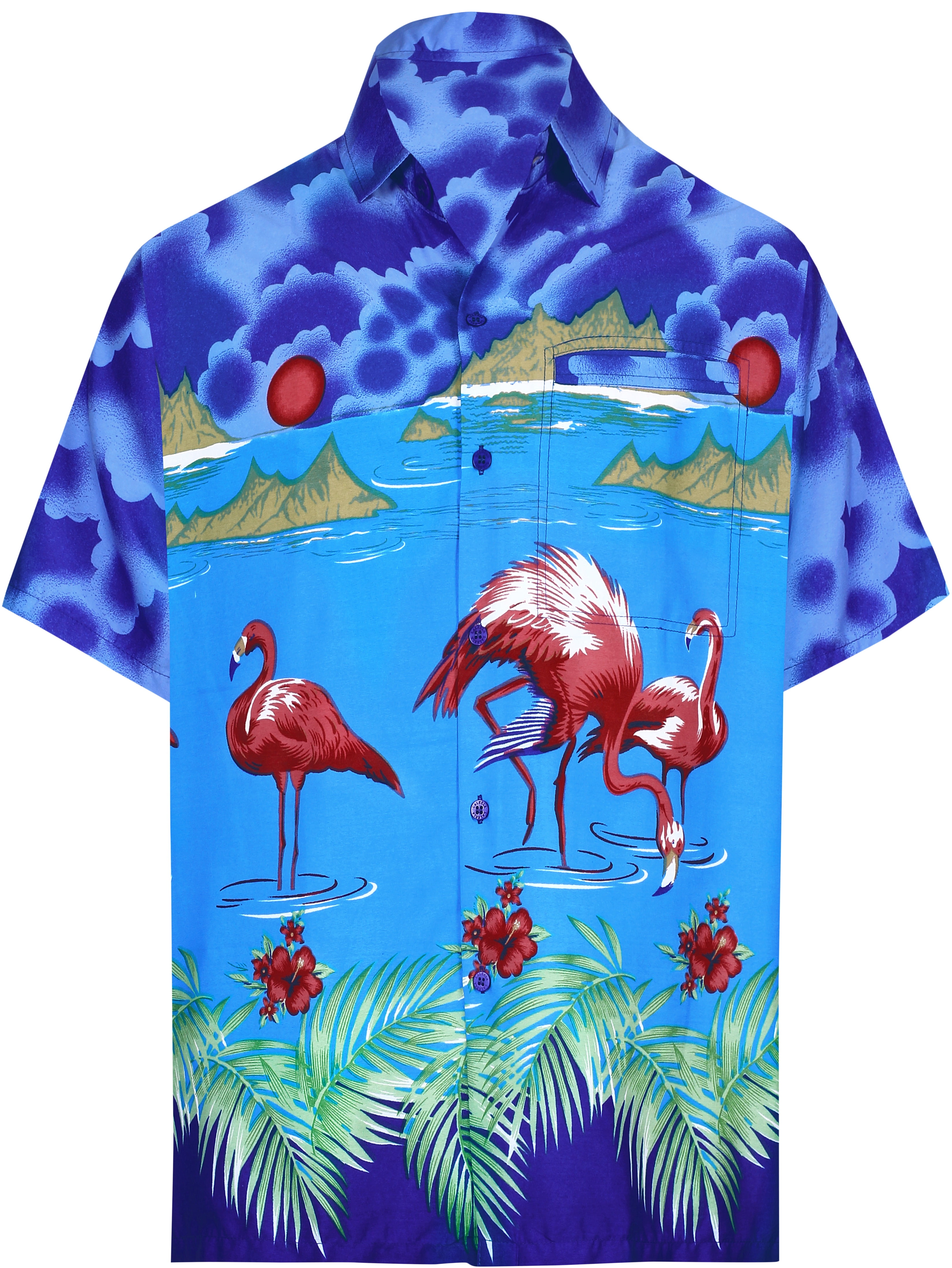 Flamingo On Christmas Unisex Hawaiian Shirt Full Size S-5XL 