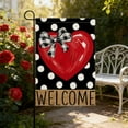 thumbnail image 4 of Valentine's Day Garden Flag 12.59x18.50 Inch Red Heart Hanging Yard Sign Double Sided Holiday Welcome Decor for Anniversary Wedding Valentines House Outdoor Decor(C), 4 of 6