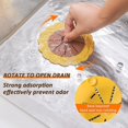 thumbnail image 2 of Yaju Sunflower Shaped Rotatable Silicone Hair Catcher With Suction Cups And Handle, Shower Drain Hair Stopper, Drain Strainer Cover, Drain Filter, Fo, 2 of 5