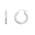 thumbnail image 1 of Medium Tube Hoop Earrings - Sterling Silver, 1 of 6
