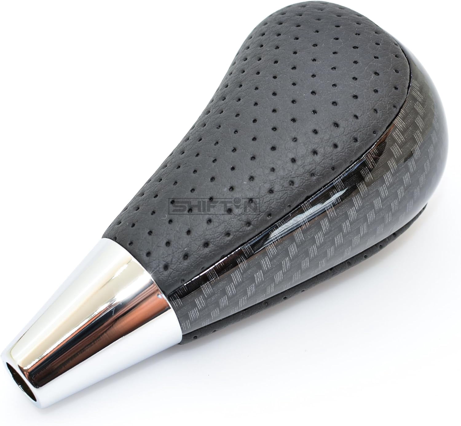 SHIFTIN Gear Shift Knob Shifter for Toyota 4Runner Rav4 Sienna Camry Corolla Tacoma Venza and Lexus ES GS IS LS LX RX SC 300 300h 330 350 400 450h 460 (Black Leather / Carbon Fiber Pattern)