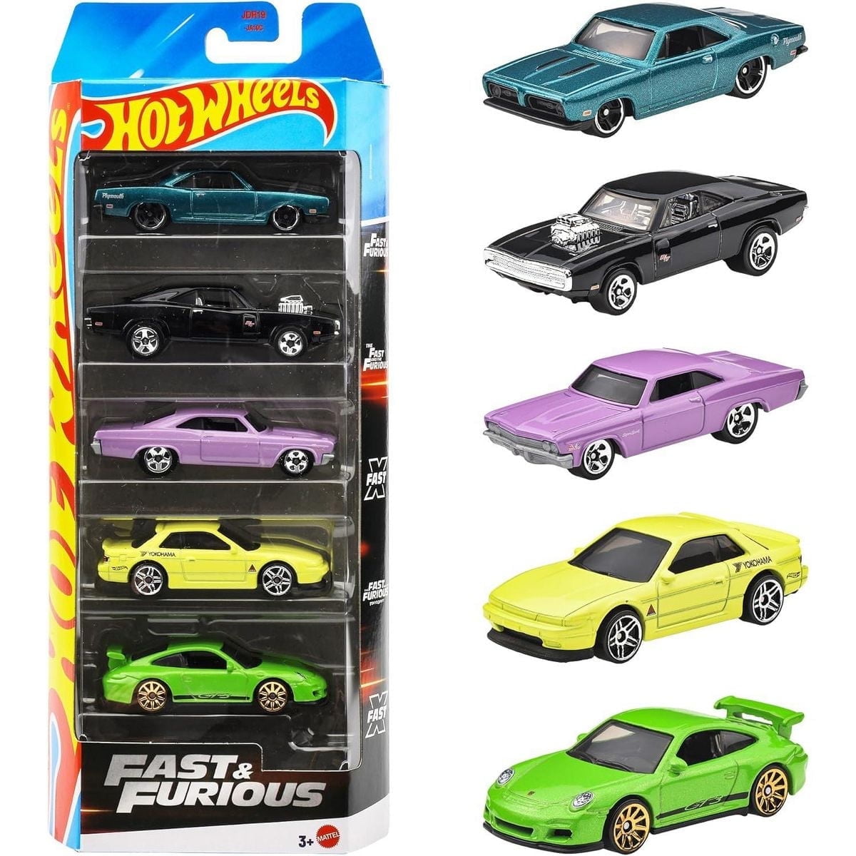 Hot Wheels 2023 Fast & Furious Premium Set, 5 Real Rider Die-Cast