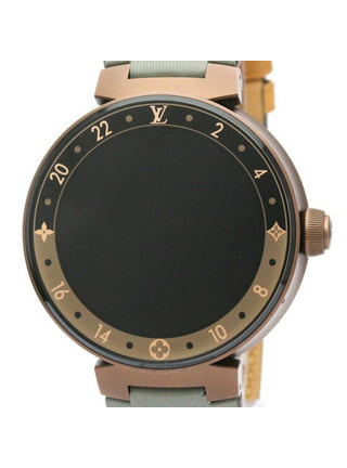 Louis Vuitton Tambour Q121P Stainless Steel & Leather with Diamond Quartz  28mm Womens Watch, Louis Vuitton