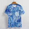 thumbnail image 3 of Beach Seashell Starfish Women's Short Sleeve Tops Casual Blouses T Shirt, 3 of 6