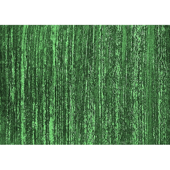 Ahgly Company Indoor Rectangle Oriental Emerald Green Industrial Area Rugs, 4' x 6'