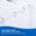 thumbnail image 6 of Kenney Rust-Resistant Metal Beaded Roller Ball Shower Curtain Rings, Set of 12, Chrome, 6 of 6