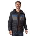 thumbnail image 2 of Free Country Men's Tri-Color Hooded Puffer Jacket Black L, 2 of 3