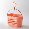 thumbnail image 2 of Aonity Bathroom Hanging Basket with Rope Hook Storage Pink， Plastic Shower Caddy Basket Hanging Bathroom Dorm Organizer Portable Storage Caddy Tote for Garden Tools Cleaning, 2 of 4