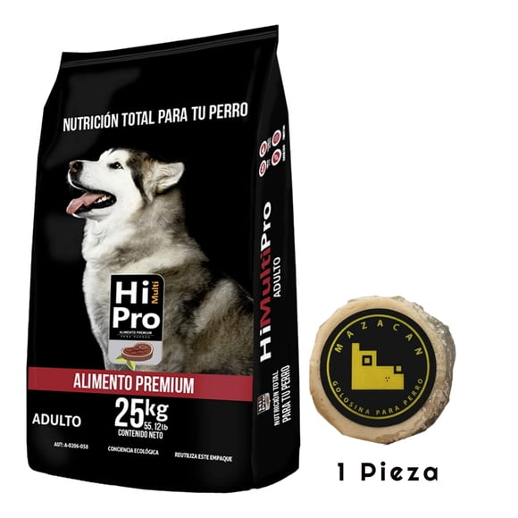 Hi Multipro Premium Adulto 25 kg + Mazacan Para Perro 1 pza