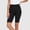 Black high waisted bermuda shorts a1, variant on Cagogo Women's High Waisted Bermuda Shorts Slim Casual Solid Pockets Summer Beach Lounge Trousers Party Capri Pants Elastic Waist, Blue XL