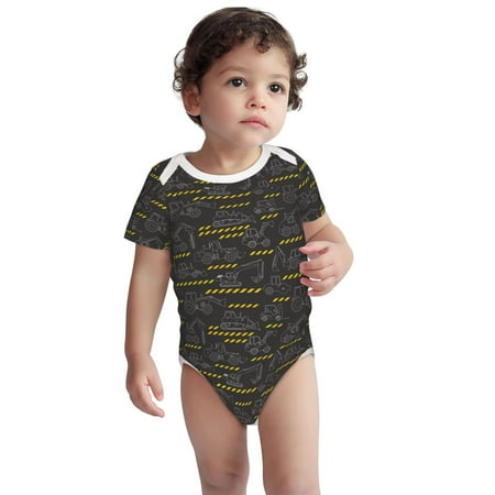 

Fotbe Retro Excavator Pattern Unisex-baby Short-sleeve Bodysuit Short Sleeve Bodysuits One-piece 100% Organic Cotton for Infant Baby Boys Unisex-18 Months